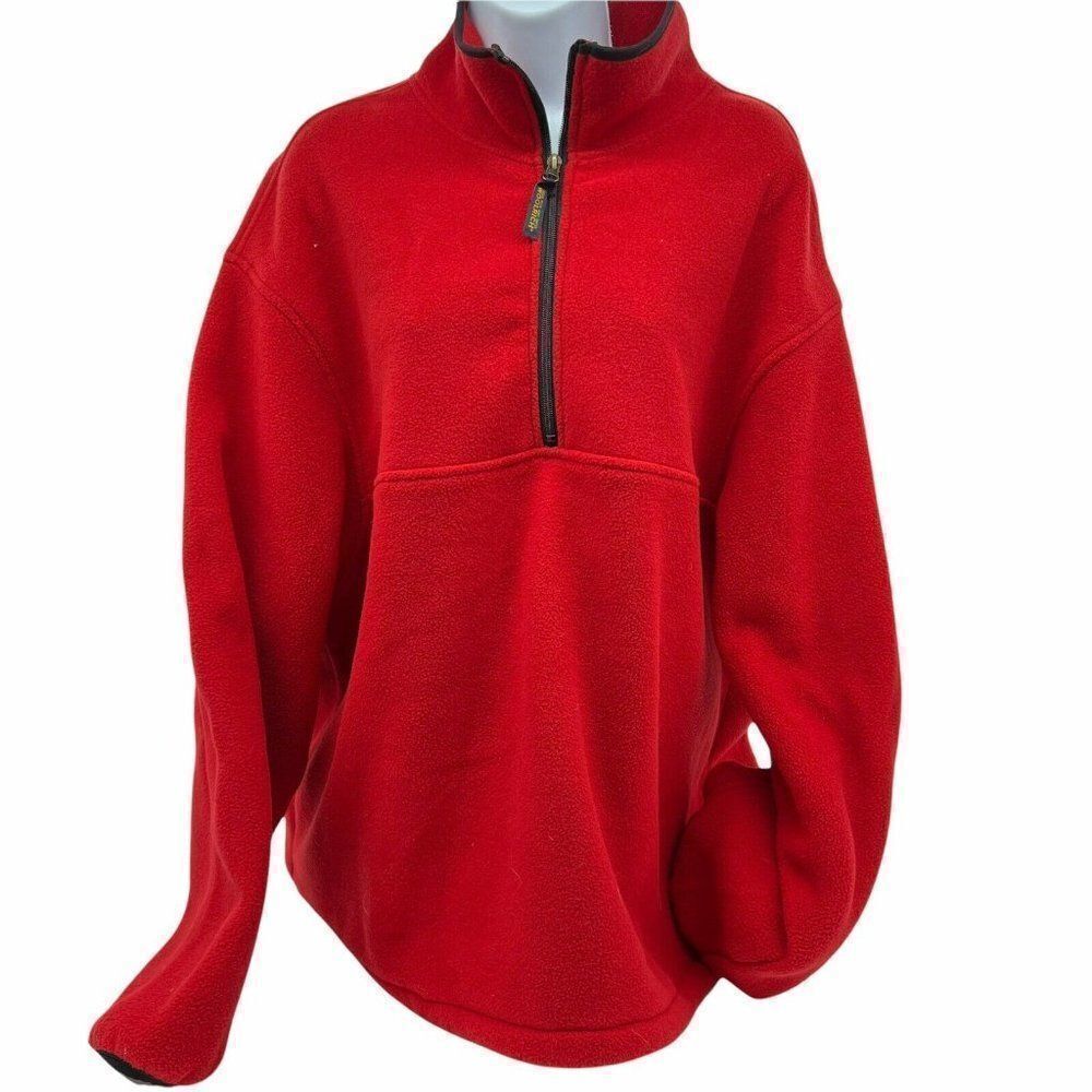 Woolrich Teton Group Red Half Zip Fleece Made in USA Men’s Size XL